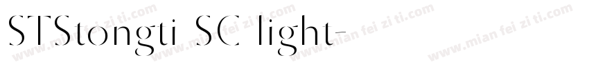 STStongti SC light字体转换